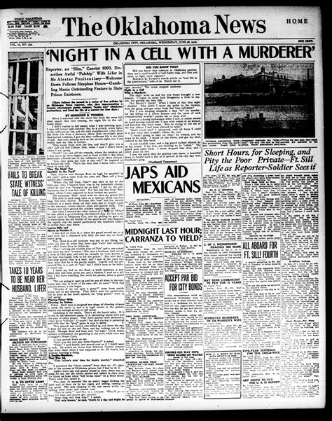 Oklahoman news paper - Explore The Daily Oklahoman online newspaper archive. The Daily Oklahoman was published in Oklahoma City, Oklahoma and includes 2,636,279 searchable pages from 1894-2021.